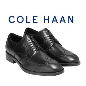 NEW Vintage USA Cole Haan 9D Men's Classic Black Leather Oxfords CIRCA 1980